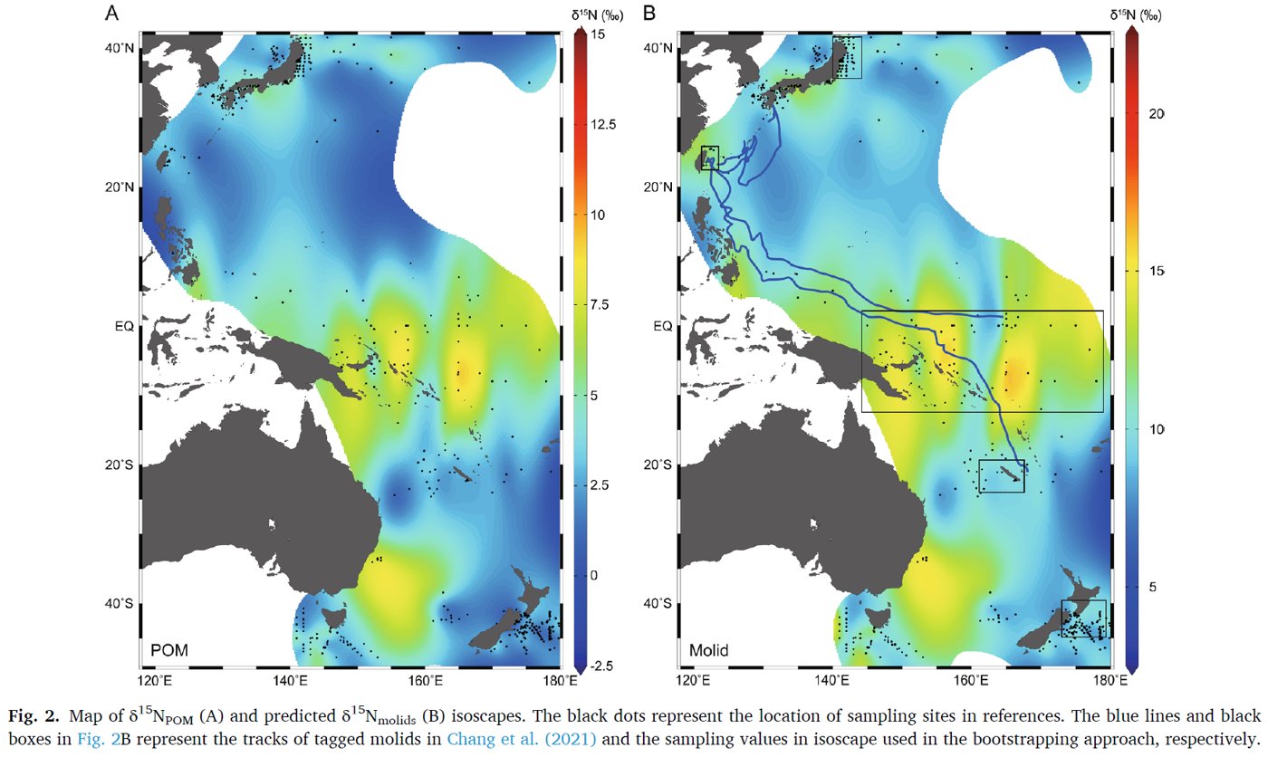 Isoscape maps of the western Pacific